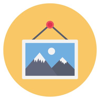 Fotoğraf ve çerçeve için Mobilya Düz simgeleri