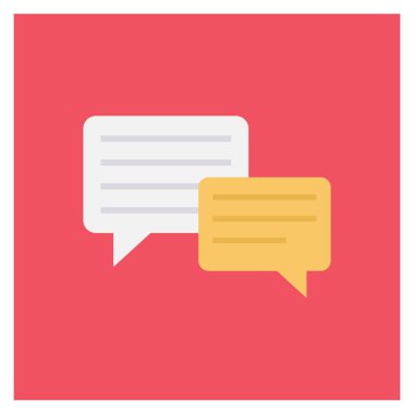 Metin & kabarcığı için Yönetim Düz simgesi 