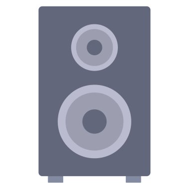 Sinema yassı ikonu, vektör illüstrasyonu. hoparlör