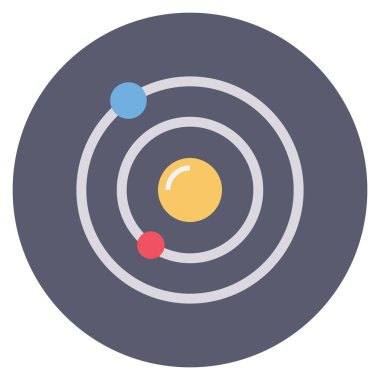 Planets Flat icons for milky way  & macrocosm 