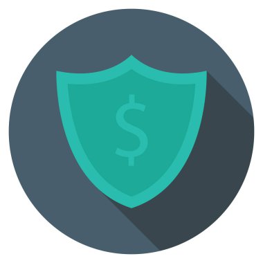 Money Flat icons for shield  & safety 