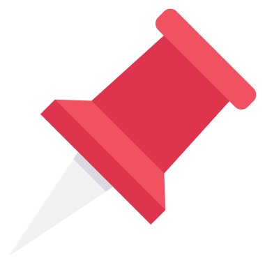 İğne & klipsi için Yönetim Düz simgesi