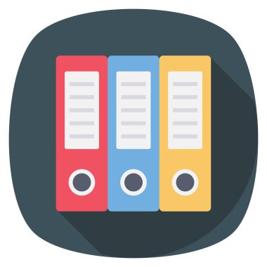 & Arşiv belgeleri için Yönetim Düz simgesi 