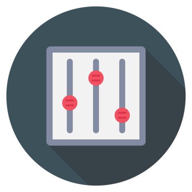 Sinema yassı simgesi, vektör illüstrasyonu.  