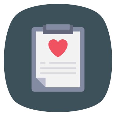 Tıbbi & rapor için sağlıklı yaşam Düz simgesi 