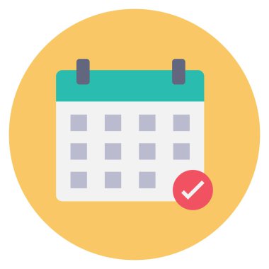 Tarih ve ay için İş Görüşmesi Düz simgeleri 