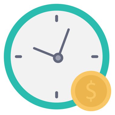 Money Flat icons for time  & schedule 