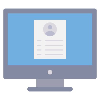 CV için İş Görüşmesi Düz simgesi