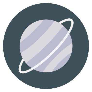 Planets Flat icons for  space  & orbital 