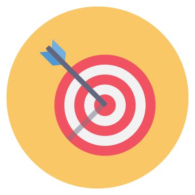 Odaklanma & hedefi için Yönetim Düz simgesi 