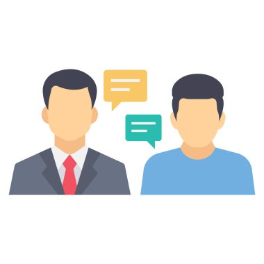 Metin & kabarcığı için Yönetim Düz simgesi 