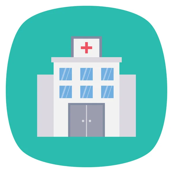 Healthy Life Flat Icon Clinic Medical — 스톡 벡터