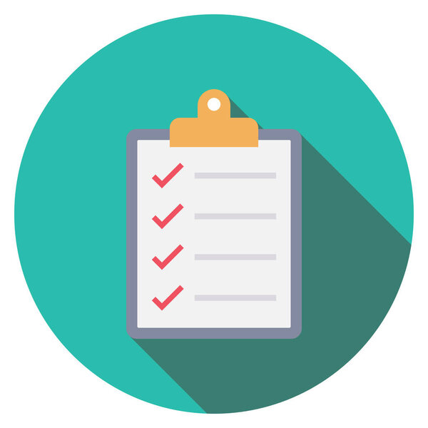 Плоская иконка для списка задач и флажок
