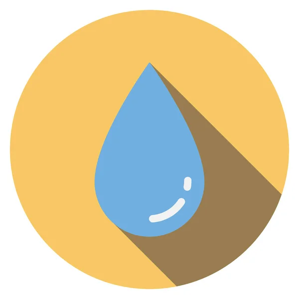 Weather Flat Icon Drop Rain — 스톡 벡터