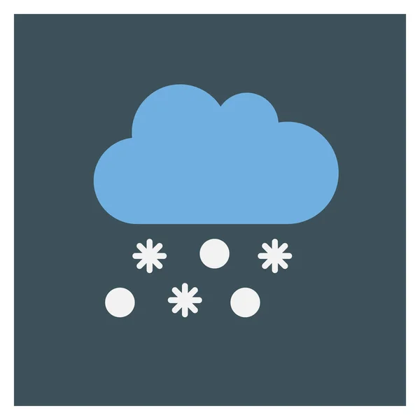 Weather Flat Icons Cloud Snowfall — ストックベクタ