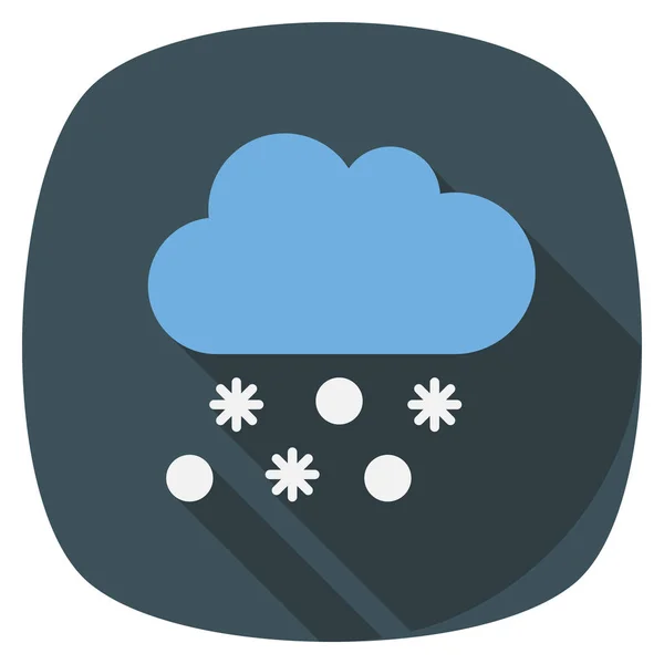 Weather Flat Icons Cloud Snowfall — ストックベクタ