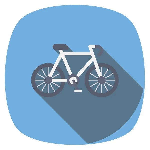 Здоровая Жизнь Плоская Икона Расы Езды Велосипеде — стоковый вектор