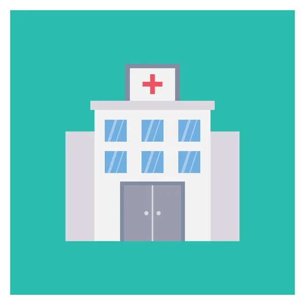 Healthy Life Flat Icon Clinic Medical — 스톡 벡터