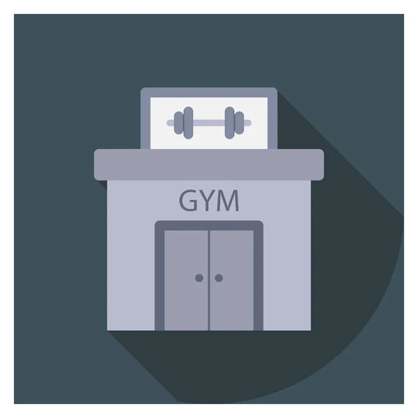 Vida Sana Icono Plano Para Entrenamiento Centro — Vector de stock