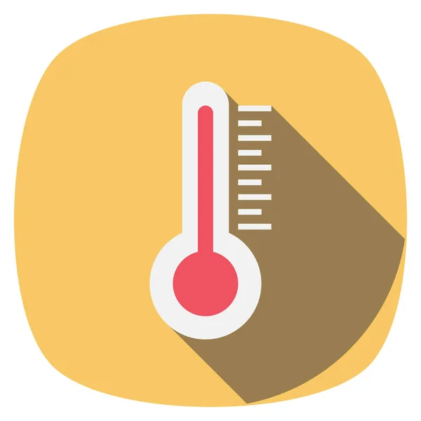 Значок Плоская Погода Масштаба Термостата — стоковый вектор