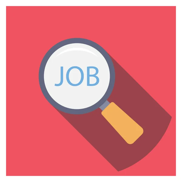 Job Interview Icône Plate Pour Rechercher Trouver — Image vectorielle