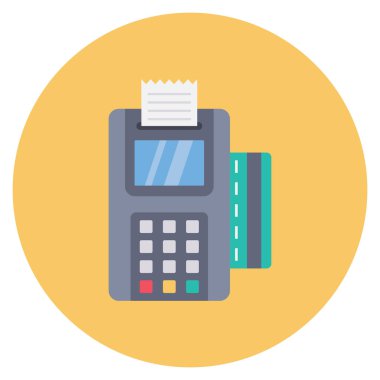 Money Flat icons for machine  & credit card 
