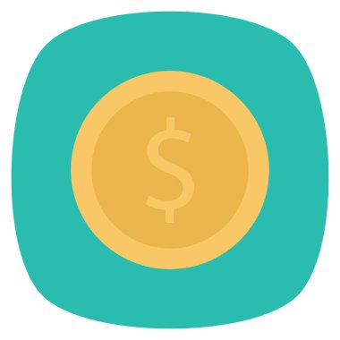 Para ve para birimi için Başlangıç Düz simgesi 