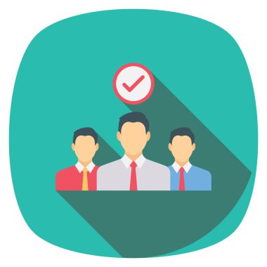 & Aday seçmek için İş Görüşmesi Düz simgesi