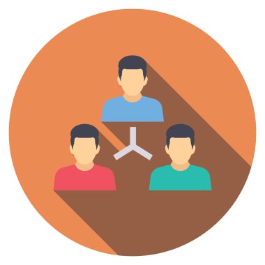Management Flat icon for organization  & teamwork 