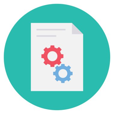 Dosya & belgesi için Yönetim Düz simgesi 