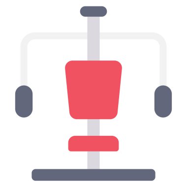 Spor ve spor salonu için sağlıklı yaşam düz simgesi