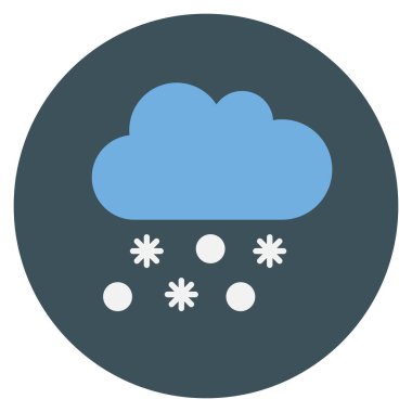 Weather Flat icon for cloud  & snowfall