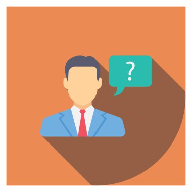 Çalışanların & adayı için İş Görüşmesi Düz simgesi 