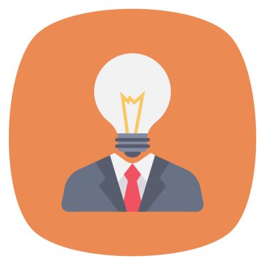 Düşünce & stratejisi için Yönetim Düz simgesi 