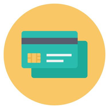 Management Flat icon for card  & debit card 