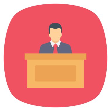 İşe alma & yöneticisi için İş Görüşmesi Düz simgesi 