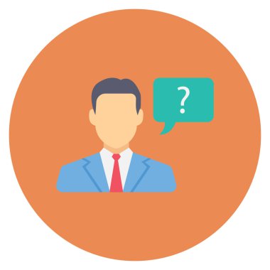 Çalışanların & adayı için İş Görüşmesi Düz simgesi 