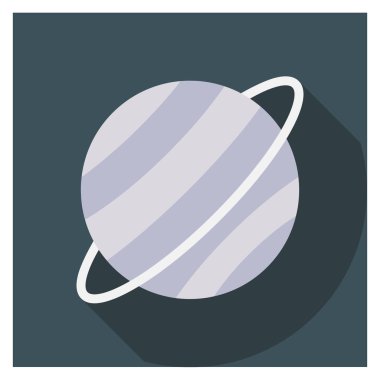Planets Flat icons for  space  & orbital 