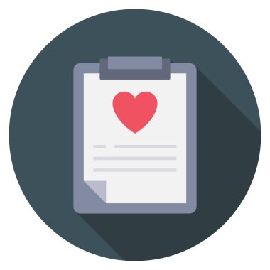 Tıbbi & rapor için sağlıklı yaşam Düz simgesi 