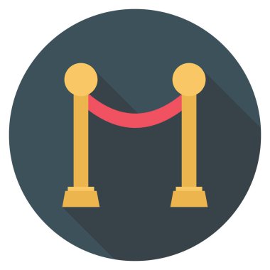 Sinema yassı simgesi, vektör illüstrasyonu.  