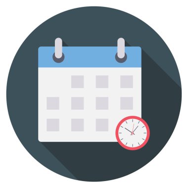 Tarih ve ay için Yönetim Düz simgeleri 