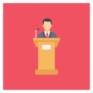 İş adamı için Yönetim Düz simgesi 