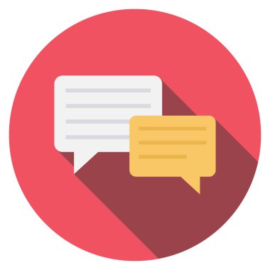 Metin & kabarcığı için Yönetim Düz simgesi 