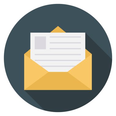 Startup Flat icons for message  & envelope 