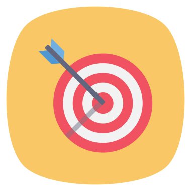 Odaklanma & hedefi için Yönetim Düz simgesi 