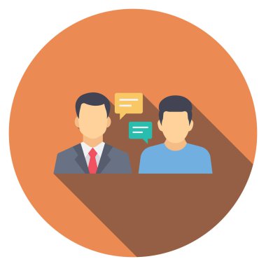 Metin & kabarcığı için Yönetim Düz simgesi 