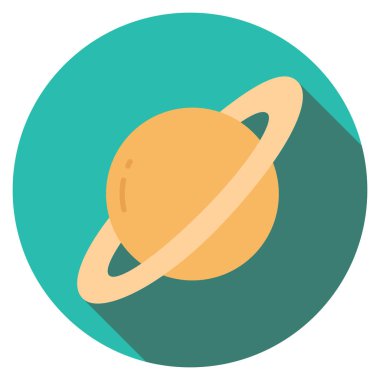 Planets Flat icons for  space &  orbital