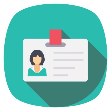 Kart & kişisel için İş Görüşmesi Düz simgesi