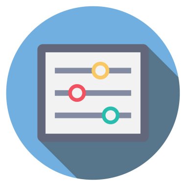 Seviye & ses için Yönetim Düz simgesi