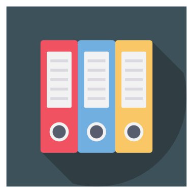 & Arşiv belgeleri için Yönetim Düz simgesi 